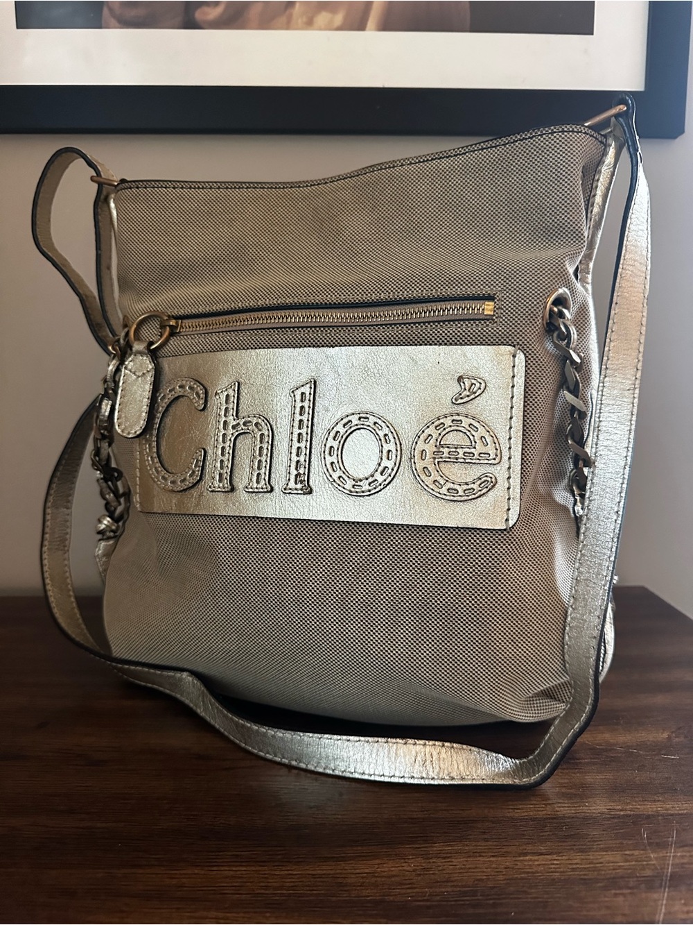 Chloe Harley Metallic Shoulder Bag